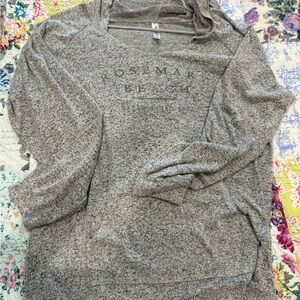 Rosemary Beach Cozy Gray Pullover Hoodie Sweater - Soft Knit